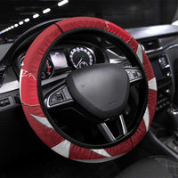 Malta Independence Day Steering Wheel Cover National Flag with Maltese Cross and Emblem