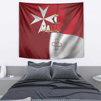 Malta Independence Day Tapestry National Flag with Maltese Cross and Emblem