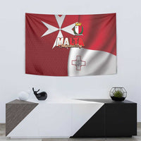 Malta Independence Day Tapestry National Flag with Maltese Cross and Emblem