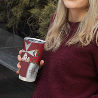 Malta Independence Day Tumbler Cup National Flag with Maltese Cross and Emblem