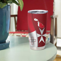 Malta Independence Day Tumbler Cup National Flag with Maltese Cross and Emblem