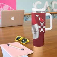 Malta Independence Day Tumbler With Handle National Flag with Maltese Cross and Emblem