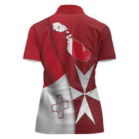 Malta Independence Day Women Polo Shirt National Flag with Maltese Cross and Emblem