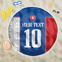 Custom Slovakia Football 2024 Go Champion Beach Blanket - Wonder Print Shop