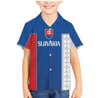 Custom Slovakia Football 2024 Go Champion Family Matching Mermaid Dress and Hawaiian Shirt - Wonder Print Shop