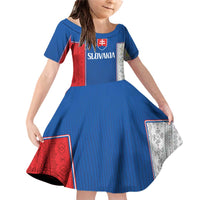 Custom Slovakia Football 2024 Go Champion Family Matching Off Shoulder Short Dress and Hawaiian Shirt - Wonder Print Shop