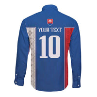 Custom Slovakia Football 2024 Go Champion Long Sleeve Button Shirt - Wonder Print Shop