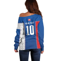 Custom Slovakia Football 2024 Go Champion Off Shoulder Sweater - Wonder Print Shop