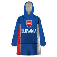 Custom Slovakia Football 2024 Go Champion Wearable Blanket Hoodie - Wonder Print Shop