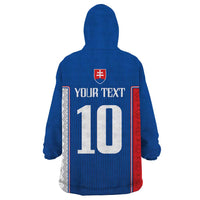 Custom Slovakia Football 2024 Go Champion Wearable Blanket Hoodie - Wonder Print Shop