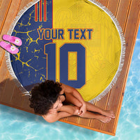 Custom Romania Football 2024 Go Champion Beach Blanket - Wonder Print Shop