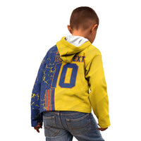 Custom Romania Football 2024 Go Champion Kid Hoodie - Wonder Print Shop