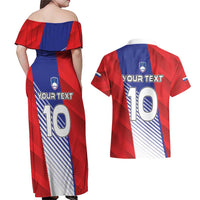 Custom Slovenia Football 2024 Go Champion Couples Matching Off Shoulder Maxi Dress and Hawaiian Shirt - Wonder Print Shop