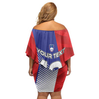 Custom Slovenia Football 2024 Go Champion Family Matching Off Shoulder Short Dress and Hawaiian Shirt - Wonder Print Shop