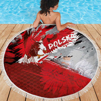 Polska Eagle Beach Blanket Poland Sporty Grunge Style - Wonder Print Shop