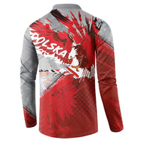 Polska Eagle Button Sweatshirt Poland Sporty Grunge Style - Wonder Print Shop