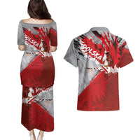Polska Eagle Couples Matching Puletasi and Hawaiian Shirt Poland Sporty Grunge Style - Wonder Print Shop