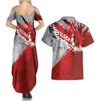 Polska Eagle Couples Matching Summer Maxi Dress and Hawaiian Shirt Poland Sporty Grunge Style - Wonder Print Shop