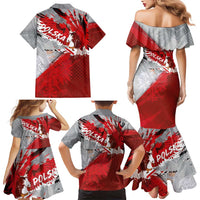 Polska Eagle Family Matching Mermaid Dress and Hawaiian Shirt Poland Sporty Grunge Style - Wonder Print Shop