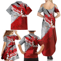 Polska Eagle Family Matching Summer Maxi Dress and Hawaiian Shirt Poland Sporty Grunge Style - Wonder Print Shop