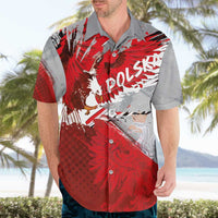 Polska Eagle Hawaiian Shirt Poland Sporty Grunge Style - Wonder Print Shop