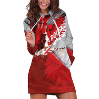 Polska Eagle Hoodie Dress Poland Sporty Grunge Style - Wonder Print Shop