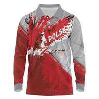 Polska Eagle Long Sleeve Polo Shirt Poland Sporty Grunge Style - Wonder Print Shop