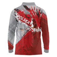 Polska Eagle Long Sleeve Polo Shirt Poland Sporty Grunge Style - Wonder Print Shop