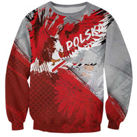 Polska Eagle Sweatshirt Poland Sporty Grunge Style - Wonder Print Shop