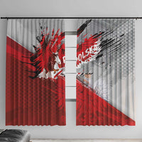 Polska Eagle Window Curtain Poland Sporty Grunge Style - Wonder Print Shop