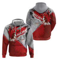 Polska Eagle Zip Hoodie Poland Sporty Grunge Style - Wonder Print Shop