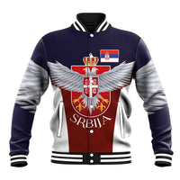 Serbia Baseball Jacket Double Headed Eage Emblem Sporty - Wonder Print Shop
