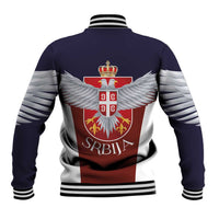 Serbia Baseball Jacket Double Headed Eage Emblem Sporty - Wonder Print Shop