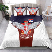 Serbia Bedding Set Double Headed Eage Emblem Sporty - Wonder Print Shop