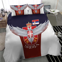 Serbia Bedding Set Double Headed Eage Emblem Sporty - Wonder Print Shop