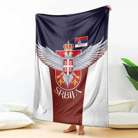 Serbia Blanket Double Headed Eage Emblem Sporty - Wonder Print Shop