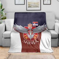 Serbia Blanket Double Headed Eage Emblem Sporty - Wonder Print Shop