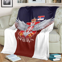 Serbia Blanket Double Headed Eage Emblem Sporty - Wonder Print Shop