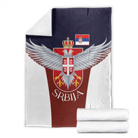 Serbia Blanket Double Headed Eage Emblem Sporty - Wonder Print Shop