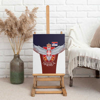Serbia Canvas Wall Art Double Headed Eage Emblem Sporty - Wonder Print Shop