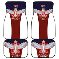Serbia Car Mats Double Headed Eage Emblem Sporty - Wonder Print Shop