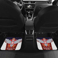 Serbia Car Mats Double Headed Eage Emblem Sporty - Wonder Print Shop