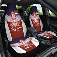 Serbia Car Seat Cover Double Headed Eage Emblem Sporty - Wonder Print Shop