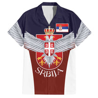 Serbia Family Matching Long Sleeve Bodycon Dress and Hawaiian Shirt Double Headed Eage Emblem Sporty - Wonder Print Shop