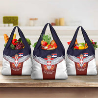 Serbia Grocery Bag Double Headed Eage Emblem Sporty - Wonder Print Shop