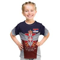 Serbia Kid T Shirt Double Headed Eage Emblem Sporty - Wonder Print Shop