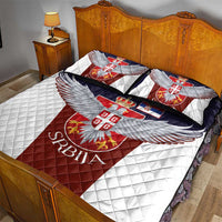 Serbia Quilt Bed Set Double Headed Eage Emblem Sporty - Wonder Print Shop