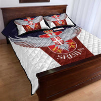 Serbia Quilt Bed Set Double Headed Eage Emblem Sporty - Wonder Print Shop