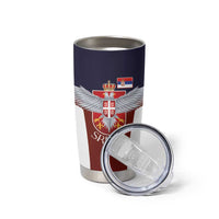 Serbia Tumbler Cup Double Headed Eage Emblem Sporty - Wonder Print Shop