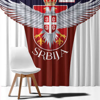 Serbia Window Curtain Double Headed Eage Emblem Sporty - Wonder Print Shop